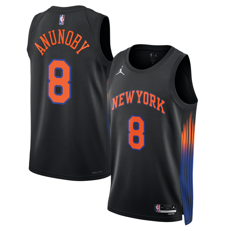 New York Knicks Statement Edition Jersey - Black - OG Anunoby