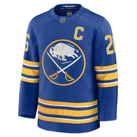Buffalo Sabres Rasmus Dahlin Royal Premium Jersey with Captain's Patch