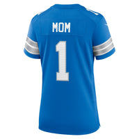 Detroit Lions Number 1 Mom Blue Game Jersey