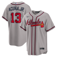Atlanta Braves Ronald Acuña Jr. Gray Road Replica Jersey