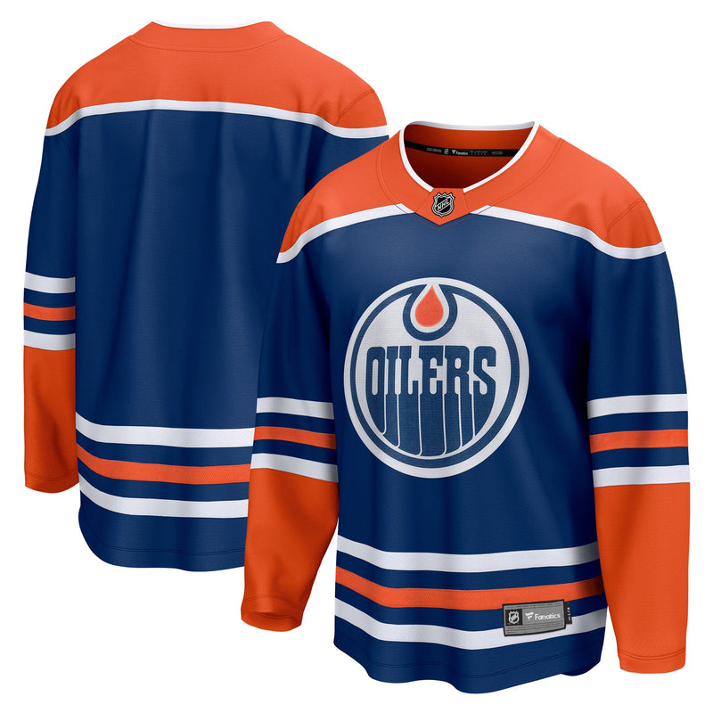 Edmonton Oilers Royal Home Breakaway Blank Jersey