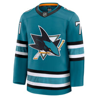 San Jose Sharks Macklin Celebrini Teal Home Premium Jersey