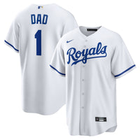Kansas City Royals White #1 Dad Home Replica Jersey