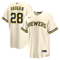 Milwaukee Brewers Andrew Vaughn Cream Home Replica Jersey