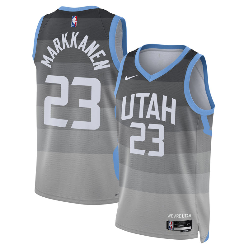 Utah Jazz 2025/26 City Edition Swingman Jersey - Gray - Lauri Markkanen