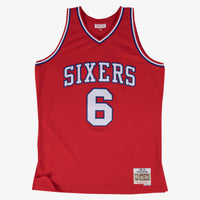 Philadelphia 76ers Julius Erving 1982 Swingman Road Authentic Jersey - Scarlet