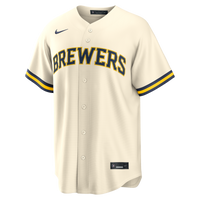Milwaukee Brewers Christian Yelich Cream Home Replica Jersey