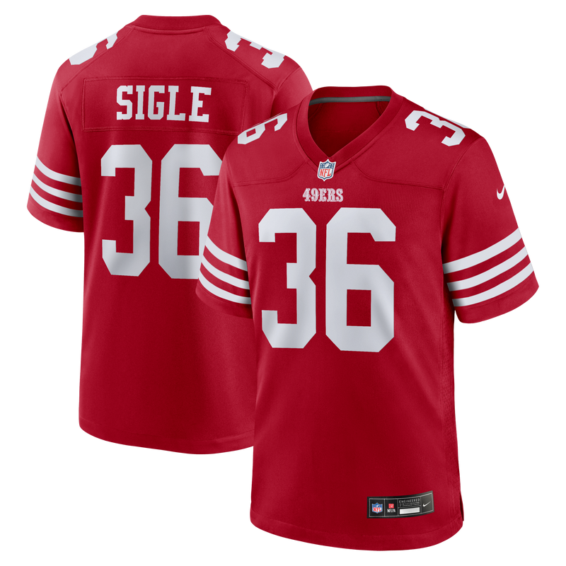 San Francisco 49ers Marques Sigle Scarlet Team Game Jersey