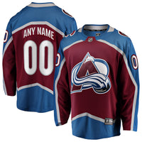 Colorado Avalanche Maroon Home Breakaway Custom Jersey