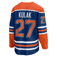 Edmonton Oilers Brett Kulak Royal Home Breakaway Player Jersey