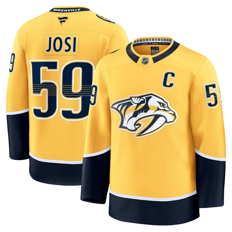 Nashville Predators Roman Josi Yellow Home Premium Jersey
