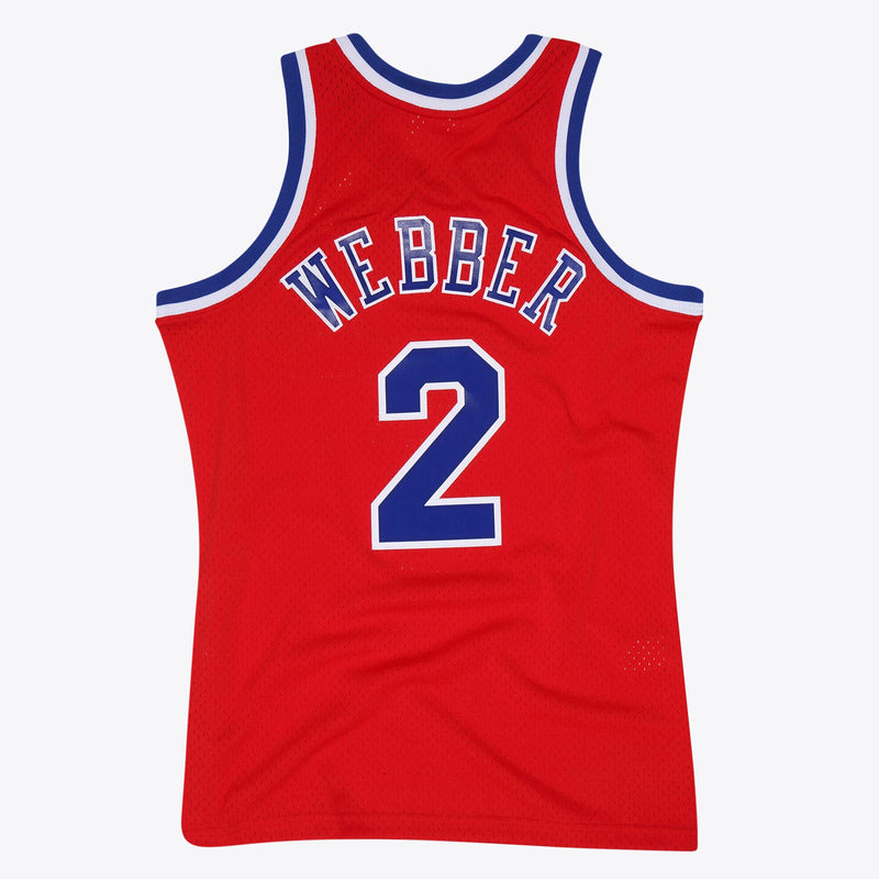 Washington Bullets Chris Webber 1994 Hardwood Classics Road Swingman Jersey - Scarlett
