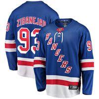 New York Rangers Mika Zibanejad Blue Home Breakaway Player Jersey