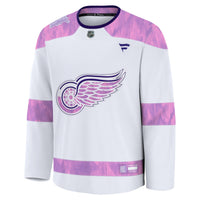 Detroit Red Wings White Hockey Fights Cancer Survivor Practice Jersey