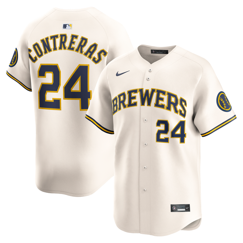 Milwaukee Brewers William Contreras Cream Home Limited Player Jersey