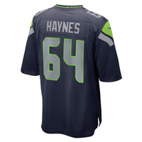 Seattle Seahawks Christian Haynes College Navy Game Jersey