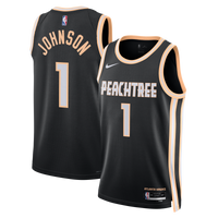 Atlanta Hawks 2025/26 City Edition Swingman Jersey - Black - Jalen Johnson