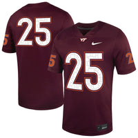 #25 Maroon Virginia Tech Hokies Untouchable Football Jersey