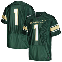 #1 Green Colorado State Rams Replica Football Jersey