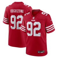 San Francisco 49ers Osa Odighizuwa Scarlet Team Game Jersey