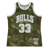Chicago Bulls NBA Scottie Pippen 1997 Ghost Green Camo Swingman Jersey