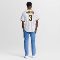 San Diego Padres Jackson Merrill White Home Replica Player Jersey