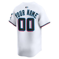 Miami Marlins White Home Limited Custom Jersey