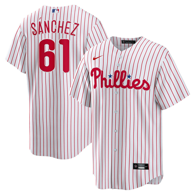 Philadelphia Phillies Cristopher Sanchez White Home Replica Jersey
