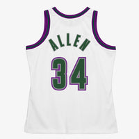Milwaukee Bucks Ray Allen 1996 Swingman Authentic Jersey - White