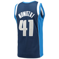 Dirk Nowitzki Navy Dallas Mavericks 2011/12 Hardwood Classics Swingman Jersey