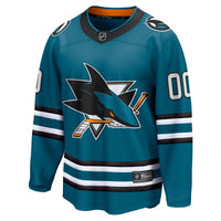 San Jose Sharks Teal Home Breakaway Custom Jersey