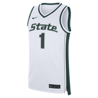 White Michigan State Spartans #1 Alternate Replica Basketball Jersey