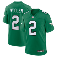 Philadelphia Eagles Tariq Woolen Kelly Green Alternate Game Jersey
