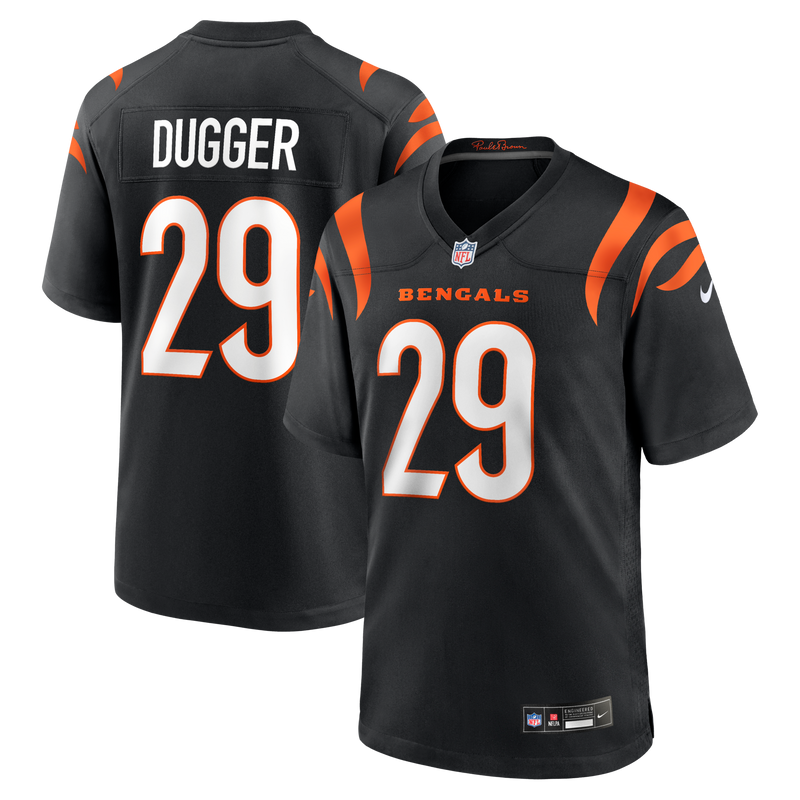 Cincinnati Bengals Kyle Dugger Black Team Game Jersey