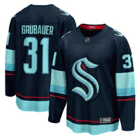 Seattle Kraken Philipp Grubauer Navy Home Breakaway Player Jersey
