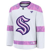 Seattle Kraken White Hockey Fights Cancer Survivor Practice Jersey