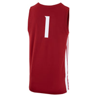 #1 Crimson Washington State Cougars Logo Replica Basketball Jersey