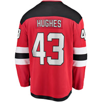 New Jersey Devils Luke Hughes Red Home Breakaway Player Jersey
