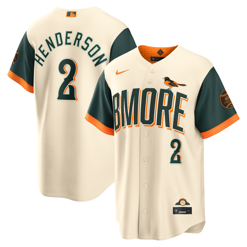 Baltimore Orioles Gunnar Henderson Cream 2026 City Connect Stadium Jersey