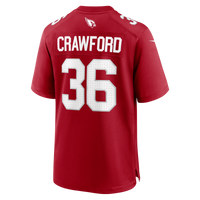 Arizona Cardinals Kitan Crawford Cardinal Team Game Jersey