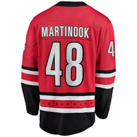 Carolina Hurricanes Jordan Martinook Red Alternate Breakaway Player Jersey