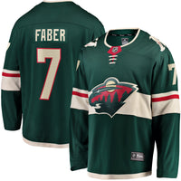 Minnesota Wild Brock Faber Green Home Breakaway Player Jersey
