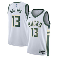 Milwaukee Bucks Association Edition Swingman Jersey - White - Ryan Rollins