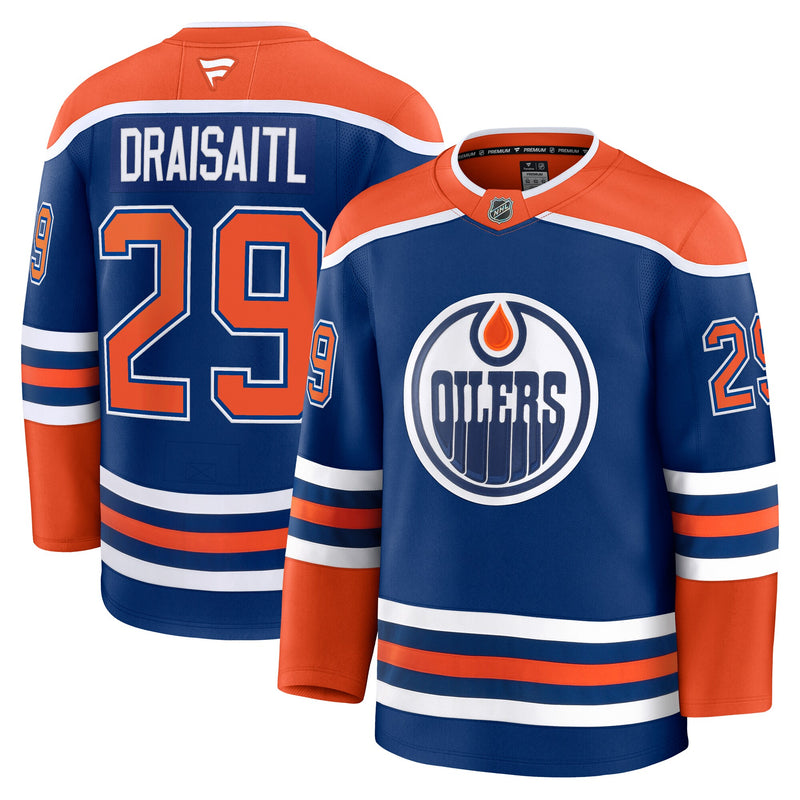 Edmonton Oilers Leon Draisaitl Royal Home Premium Jersey