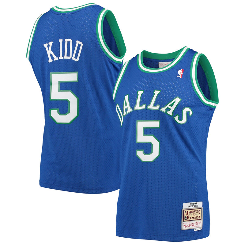 Jason Kidd Blue Dallas Mavericks 1994-95 Hardwood Classics Swingman Player Jersey