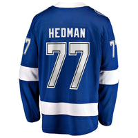 Tampa Bay Lightning Victor Hedman Blue Home Captain Patch Breakaway Jersey