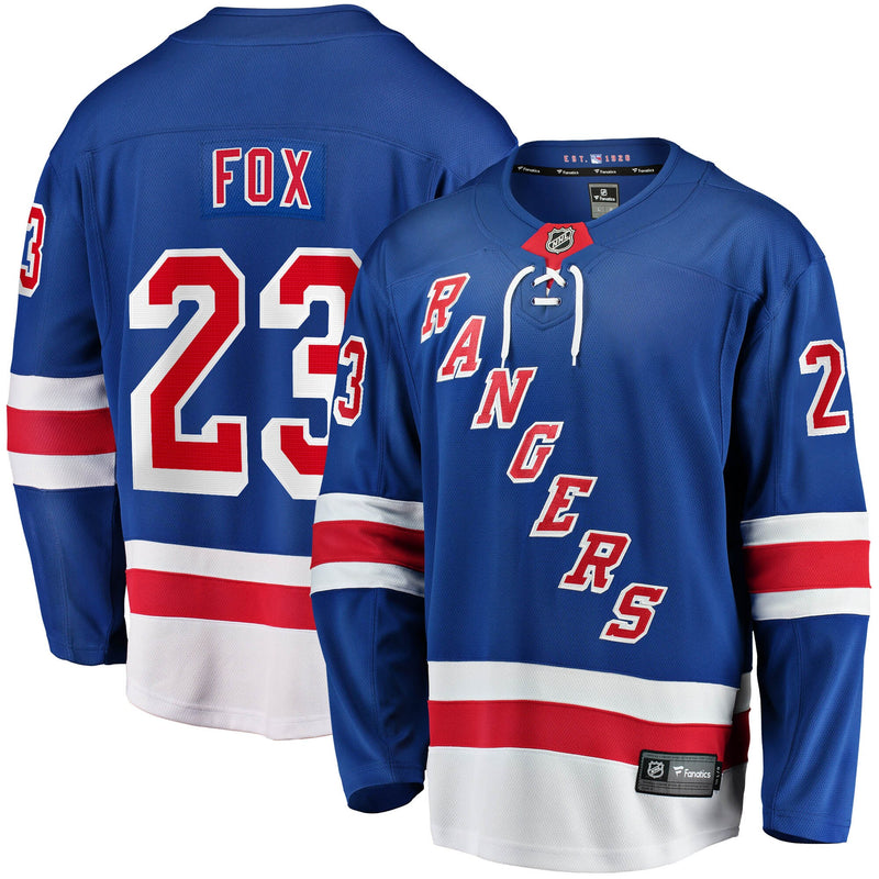 New York Rangers Adam Fox Blue Home Breakaway Replica Jersey