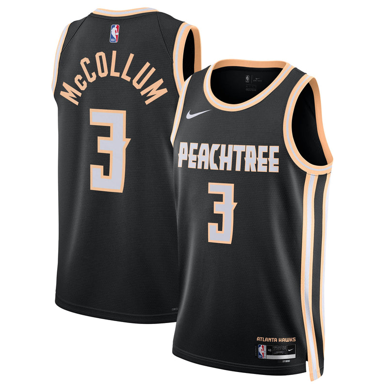Atlanta Hawks 2025/26 City Edition Swingman Jersey - Black - CJ McCollum
