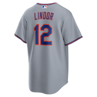 New York Mets Francisco Lindor Gray Road Replica Jersey