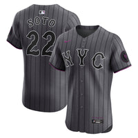 New York Mets Juan Soto Gray City Connect Elite Jersey